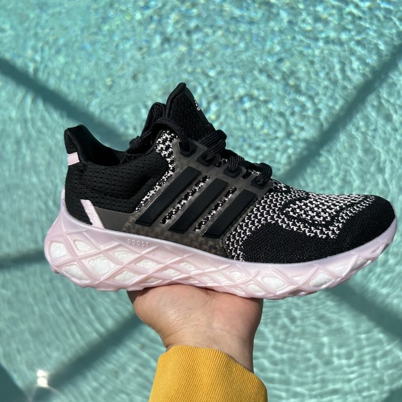 KID'S adidas UltraBoost Web DNA Black Clear Pink GZ4002 - Picture 1 of 11